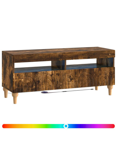 Mobile TV LED Rovere Fumo Legno ingegnerizzato