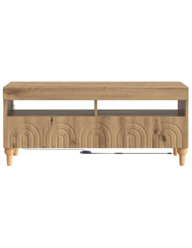 Mobile TV LED Rovere Artigianale Legno ingegnerizzato