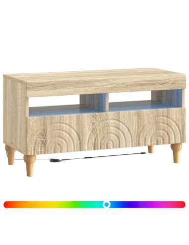 Mobile TV LED Rovere Sonoma Legno ingegnerizzato