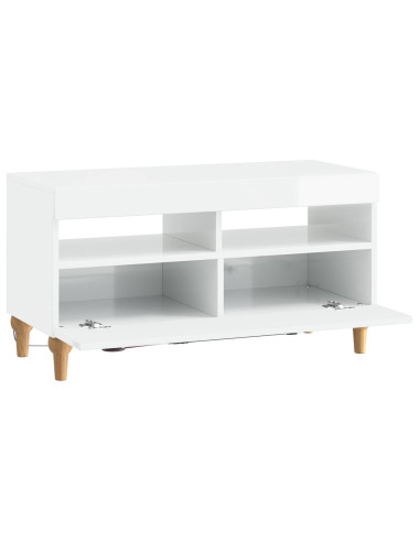 Mobile TV LED Bianco Lucido Legno ingegnerizzato