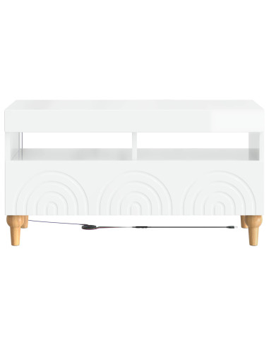 Mobile TV LED Bianco Lucido Legno ingegnerizzato