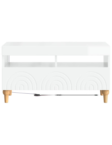 Mobile TV LED Bianco Lucido Legno ingegnerizzato