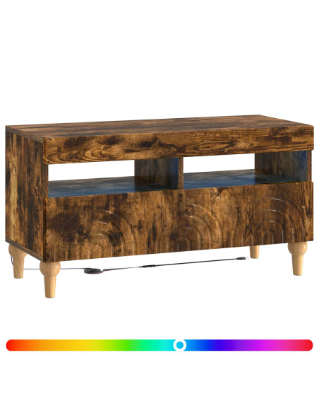 Mobile TV LED Rovere Fumo Legno ingegnerizzato