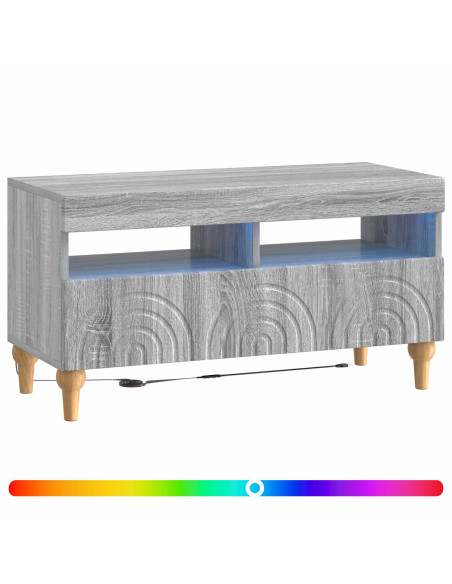 Mobile TV LED Sonoma grigio Legno ingegnerizzato