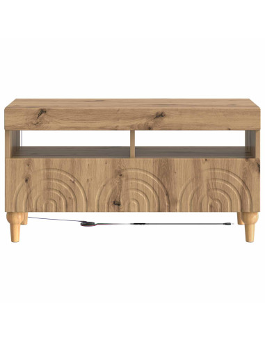 Mobile TV LED Rovere Artigianale Legno ingegnerizzato