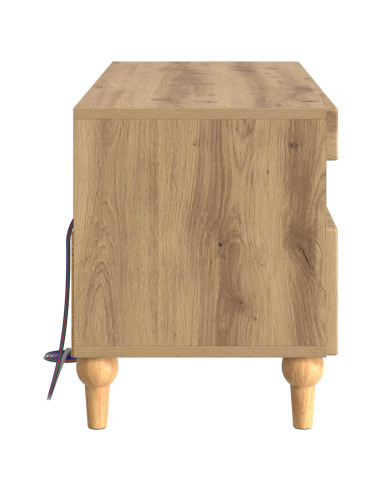 Mobile TV LED Rovere Artigianale Legno ingegnerizzato