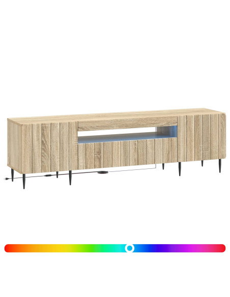 Mobile TV LED Rovere Sonoma Legno ingegnerizzato