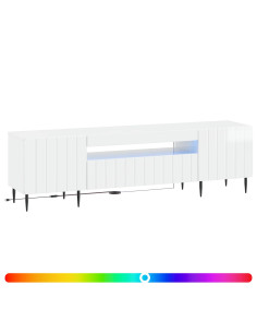 Mobile TV LED Bianco Lucido Legno ingegnerizzato 2