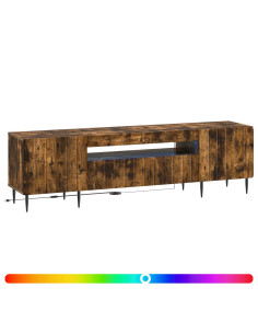 Mobile TV LED Rovere Fumo Legno ingegnerizzato 2