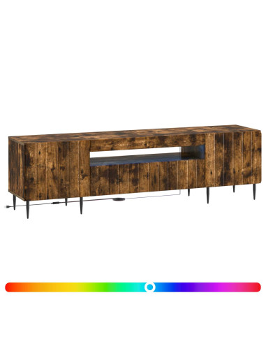 Mobile TV LED Rovere Fumo Legno ingegnerizzato