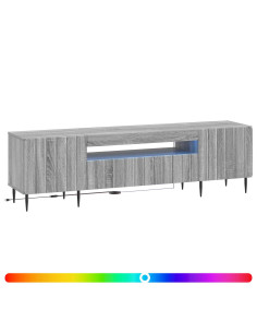 Mobile TV LED Sonoma grigio Legno ingegnerizzato 2