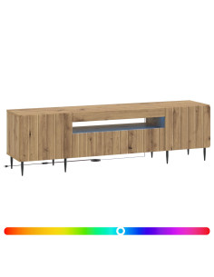 Mobile TV LED Rovere Artigianale Legno ingegnerizzato 2