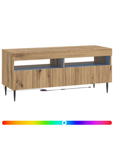 Mobile TV LED Rovere Artigianale Legno ingegnerizzato