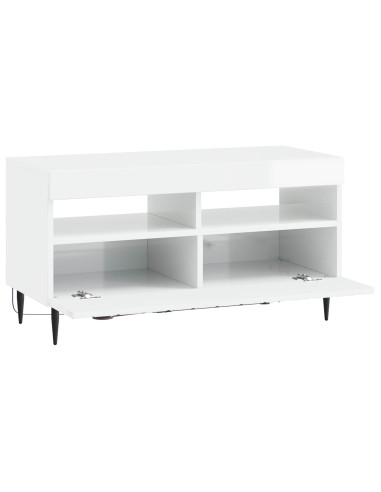 Mobile TV LED Bianco Lucido Legno ingegnerizzato