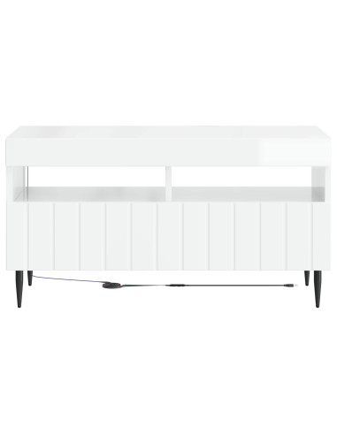 Mobile TV LED Bianco Lucido Legno ingegnerizzato