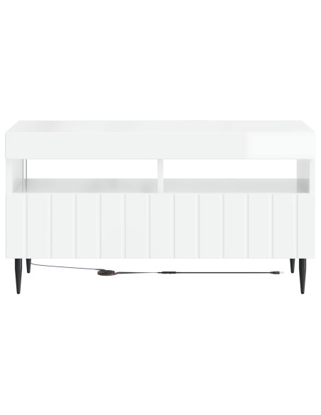 Mobile TV LED Bianco Lucido Legno ingegnerizzato