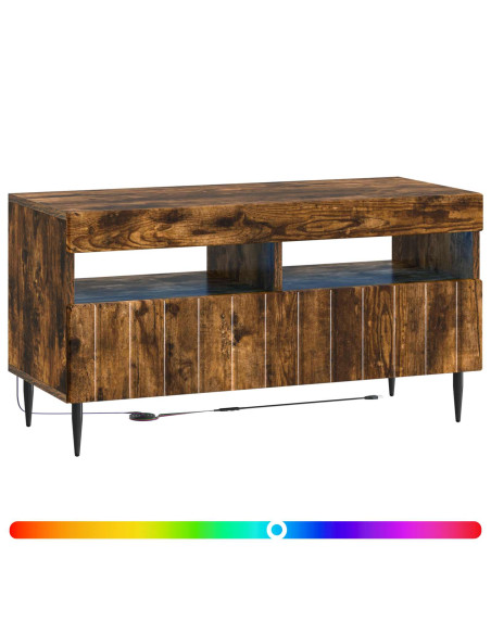 Mobile TV LED Rovere Fumo Legno ingegnerizzato