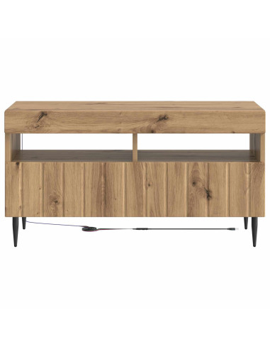 Mobile TV LED Rovere Artigianale Legno ingegnerizzato