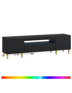 Mobile TV LED Nero Legno ingegnerizzato 2