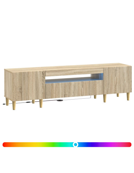 Mobile TV LED Rovere Sonoma Legno ingegnerizzato