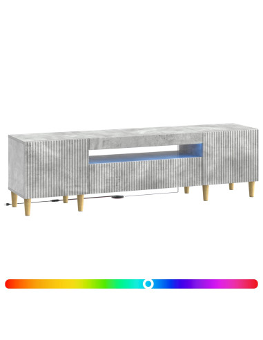 Mobile TV LED Grigio Cemento Legno ingegnerizzato
