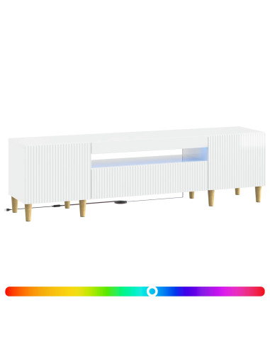 Mobile TV LED Bianco Lucido Legno ingegnerizzato