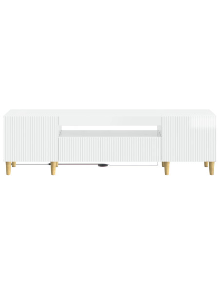 Mobile TV LED Bianco Lucido Legno ingegnerizzato