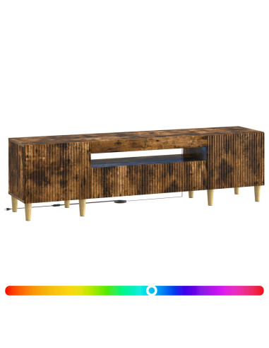 Mobile TV LED Rovere Fumo Legno ingegnerizzato