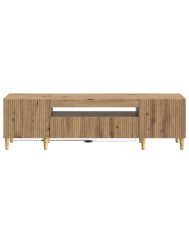 Mobile TV LED Rovere Artigianale Legno ingegnerizzato