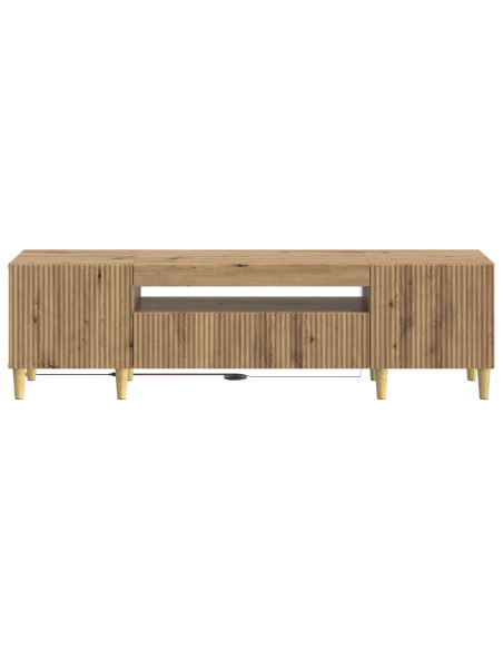 Mobile TV LED Rovere Artigianale Legno ingegnerizzato