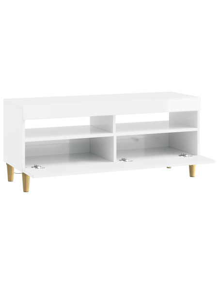 Mobile TV LED Bianco Lucido Legno ingegnerizzato