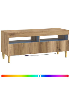 Mobile TV LED Rovere Artigianale Legno ingegnerizzato 2
