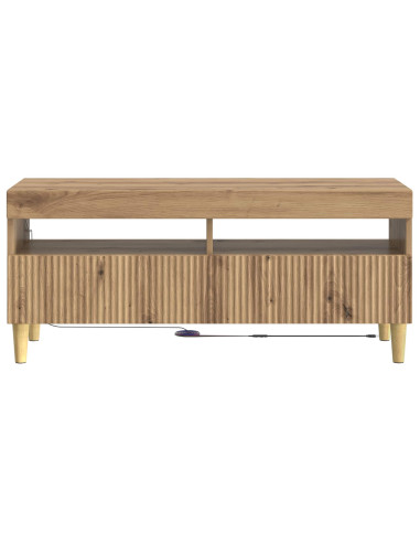 Mobile TV LED Rovere Artigianale Legno ingegnerizzato
