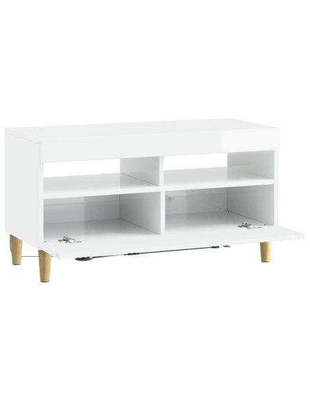 Mobile TV LED Bianco Lucido Legno ingegnerizzato