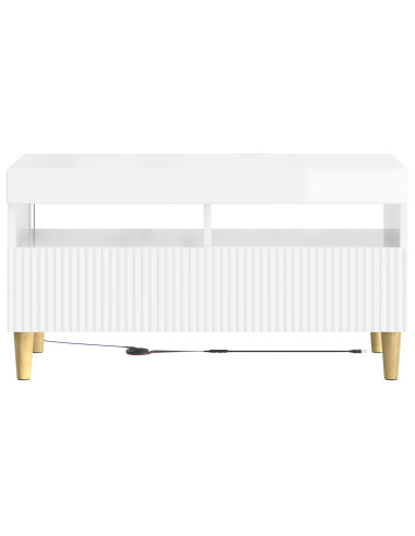 Mobile TV LED Bianco Lucido Legno ingegnerizzato