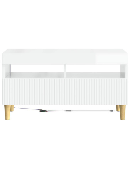Mobile TV LED Bianco Lucido Legno ingegnerizzato