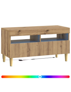 Mobile TV LED Rovere Artigianale Legno ingegnerizzato 2