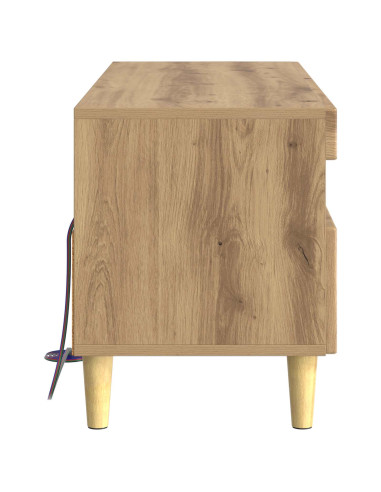 Mobile TV LED Rovere Artigianale Legno ingegnerizzato