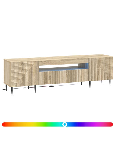 Mobile TV LED Rovere Sonoma Legno ingegnerizzato