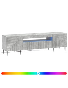 Mobile TV LED Grigio Cemento Legno ingegnerizzato 2