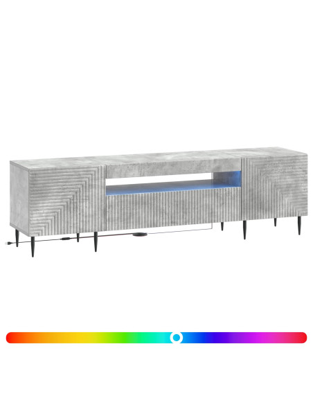 Mobile TV LED Grigio Cemento Legno ingegnerizzato