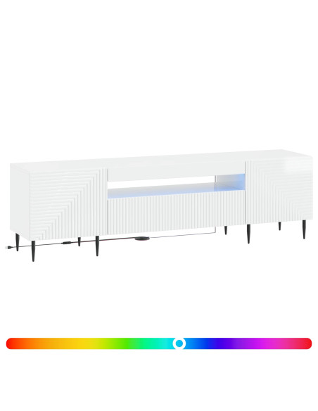 Mobile TV LED Bianco Lucido Legno ingegnerizzato
