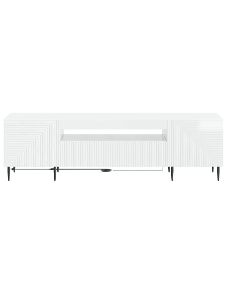 Mobile TV LED Bianco Lucido Legno ingegnerizzato