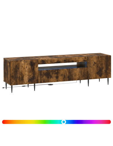 Mobile TV LED Rovere Fumo Legno ingegnerizzato