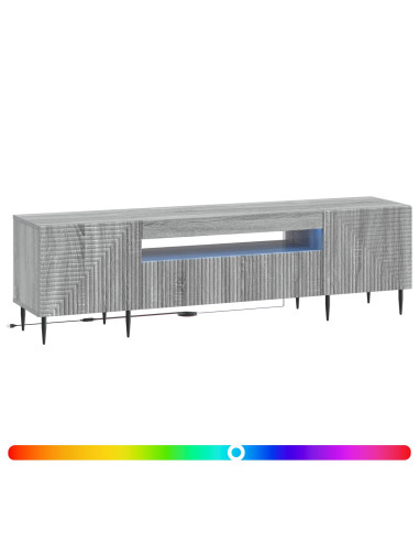 Mobile TV LED Sonoma grigio Legno ingegnerizzato