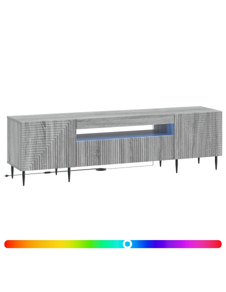 Mobile TV LED Sonoma grigio Legno ingegnerizzato
