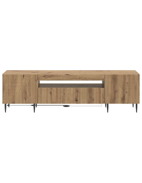 Mobile TV LED Rovere Artigianale Legno ingegnerizzato