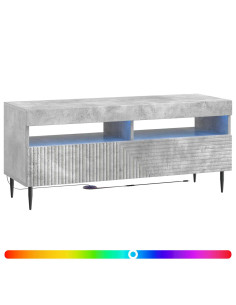 Mobile TV LED Grigio Cemento Legno ingegnerizzato 2