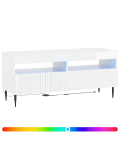 Mobile TV LED Bianco Lucido Legno ingegnerizzato 2