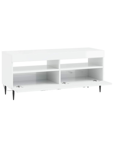 Mobile TV LED Bianco Lucido Legno ingegnerizzato